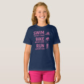 Swim Bike Run Mammie - Triathlon T-Shirt (Voorkant volledig)