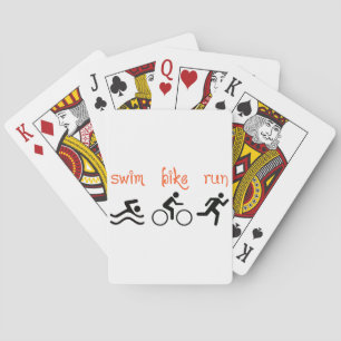 Swim Bike Run Pokerkaarten