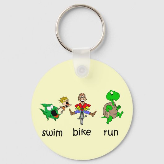 Swim Bike Run Sleutelhanger (Voorkant)