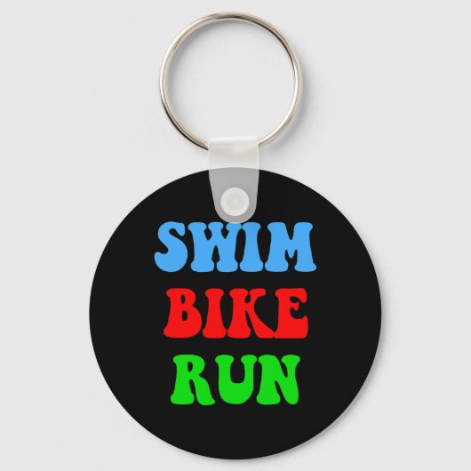 Swim Bike Run Sleutelhanger (Voorkant)