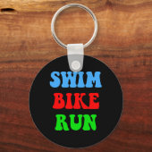 Swim Bike Run Sleutelhanger (Voorkant)