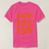 Swim Bike Run - Swim Triathlon koel design 4 T-shirt (Design voorkant)
