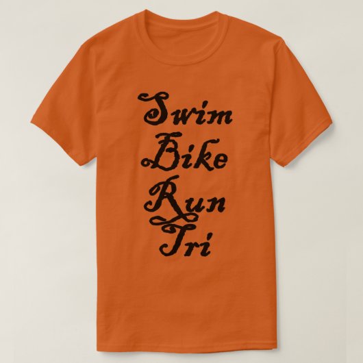 Swim Bike Run Tri 1 T-shirt (Design voorkant)