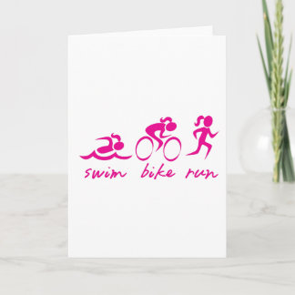 Swim Bike Run Tri Girl Kaart