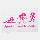 Swim Bike Run Tri Girl Theedoek (Horizontaal)