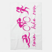 Swim Bike Run Tri Girl Theedoek (Verticaal)