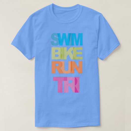 Swim Bike Run Tri T-shirt (Design voorkant)