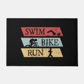 Swim Bike Run Triathlon Deurmat (Voorkant)