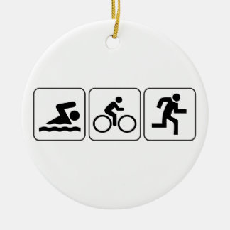 Swim, Bike, Run - Triathlon Keramisch Ornament