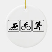 Swim, Bike, Run - Triathlon Keramisch Ornament (Achterkant)