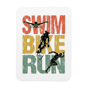 Swim Bike run - Triathlon Magneet