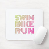 Swim Bike Run, Triathlon Muismat (Met muis)