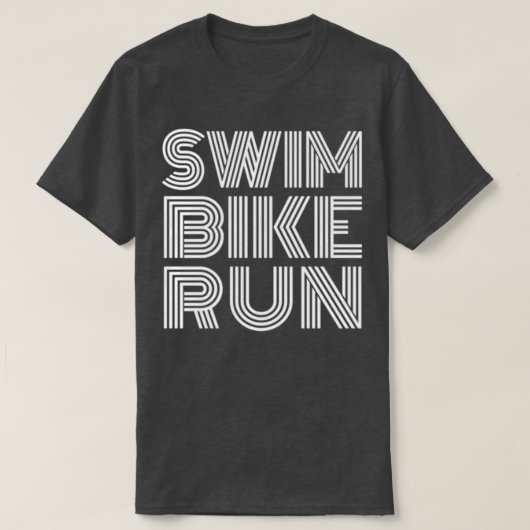 Swim Bike Run Triathlon-ontwerp T-shirt (Design voorkant)