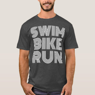 Swim Bike Run Triathlon-ontwerp T-shirt