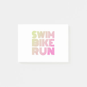 Swim Bike Run, Triathlon Post-it® Notes