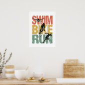 Swim Bike run -  Triathlon Poster (Keuken)