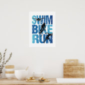 Swim Bike run -  Triathlon Poster (Keuken)