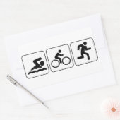 Swim, Bike, Run - Triathlon Rechthoekige Sticker (Envelop)