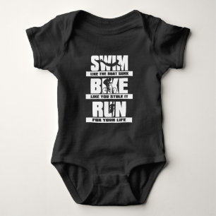 Swim Bike run Triathlon Runner Cycling Swimmer Romper