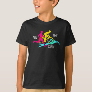 Swim Bike run Triathlon Sport Athlete Marathlete T-shirt