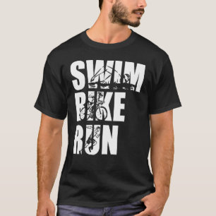 Swim Bike Run Triathlon Triathleet Athletics Man W T-shirt