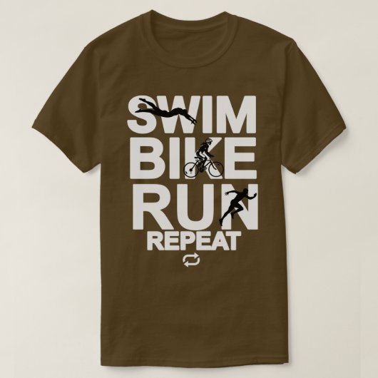 Swim Bike Run Triathlon Triathlete Athlete 1 T-shirt (Design voorkant)