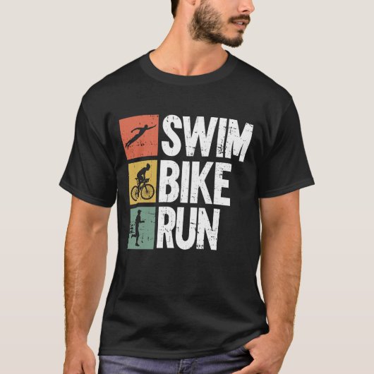 Swim Bike run - Triatlon Training Triatlete T-shirt (Voorkant)