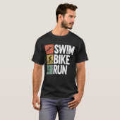 Swim Bike run - Triatlon Training Triatlete T-shirt (Voorkant volledig)