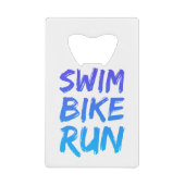 Swim Bike - Uitstekend design Creditkaart Flessenopener (Voorkant)