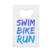 Swim Bike - Uitstekend design Creditkaart Flessenopener (Achterkant)