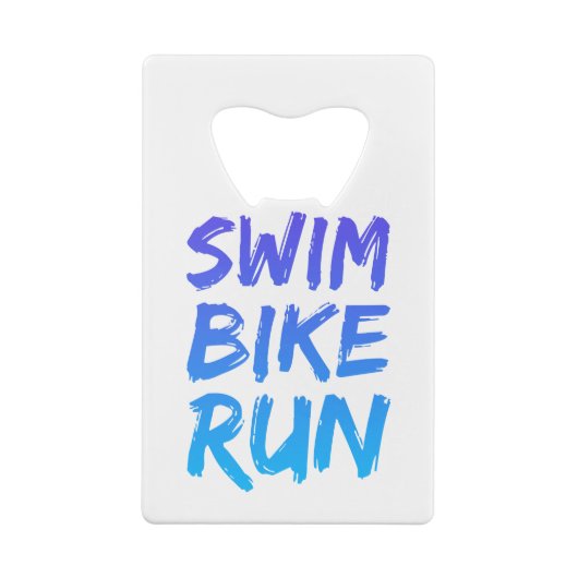 Swim Bike - Uitstekend design Creditkaart Flessenopener (Achterkant)