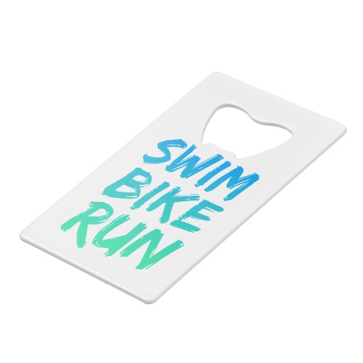 Swim Bike - Uitstekend design Creditkaart Flessenopener (Achterkant Gekanteld)