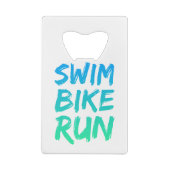 Swim Bike - Uitstekend design Creditkaart Flessenopener (Achterkant)