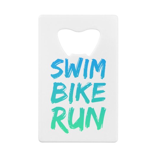 Swim Bike - Uitstekend design Creditkaart Flessenopener (Achterkant)