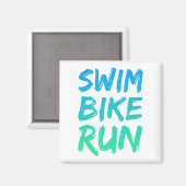 Swim Bike - Uitstekend design Magneet (Voorkant / Achterkant)