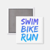 Swim Bike - Uitstekend design Magneet (Voorkant / Achterkant)