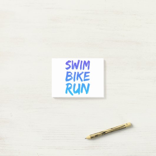 Swim Bike - Uitstekend design Post-it® Notes (Op bureau)
