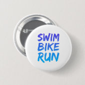 Swim Bike - Uitstekend design Ronde Button 5,7 Cm (Voorkant /achterkant)