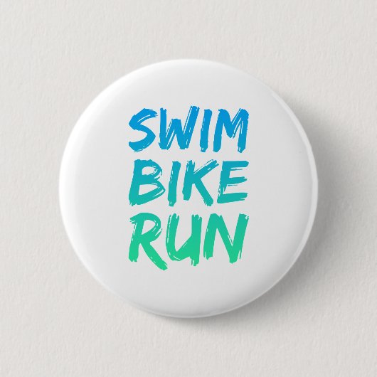 Swim Bike - Uitstekend design Ronde Button 5,7 Cm (Voorkant)