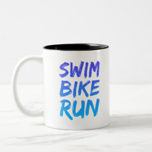 Swim Bike - Uitstekend design Tweekleurige Koffiemok