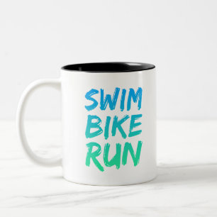 Swim Bike - Uitstekend design Tweekleurige Koffiemok