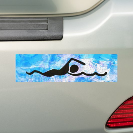 SWIM BUMPERSTICKER (Op auto)