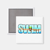 Swim Butterfly Magneet (Voorkant / Achterkant)