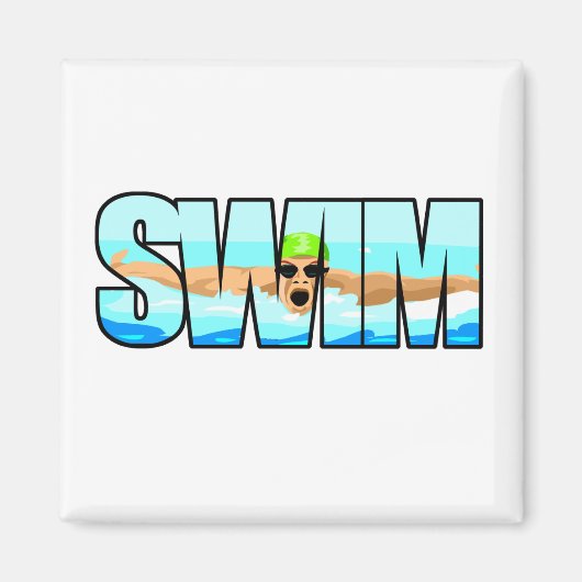 Swim Butterfly Magneet (Voorkant)