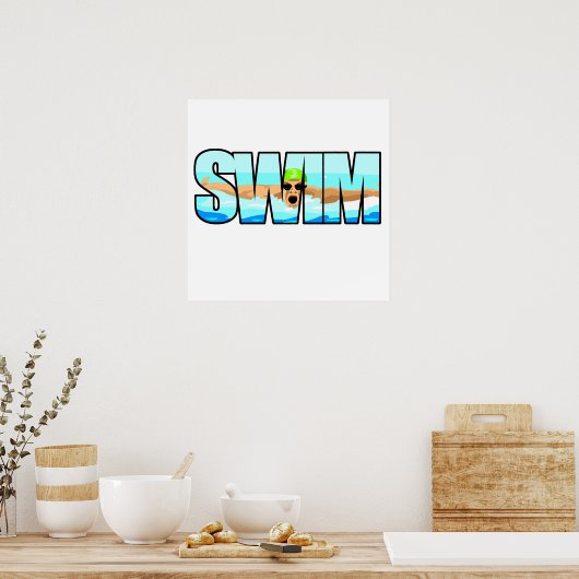 Swim Butterfly Poster (Keuken)