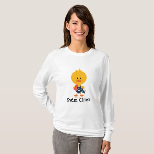 Swim Chick T-shirt (Voorkant volledig)