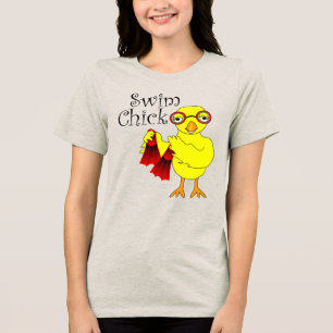 Swim Chick Tekst Tri-Blend Shirt