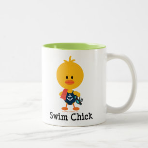 Swim Chick Tweekleurige Koffiemok