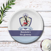 Swim Club Crest Penguin Kinder Pool Birthday Party Papieren Bordje