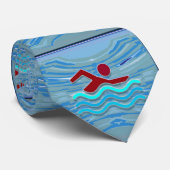 Swim Club Swimmer Exercise Fitness NVN254 zwemmen Stropdas (Opgerold)